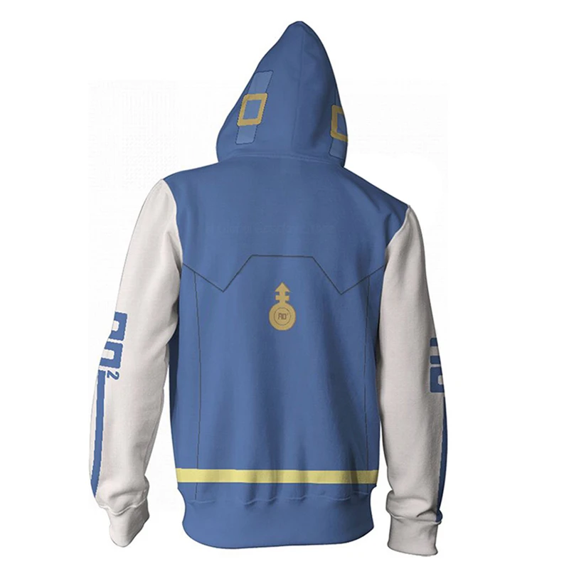 Game Guilty Gear Bridget Cosplay Costume Adult Unisex Hoodie Zipper Sweatshirt Casual Jacket Coat Halloween Clothes