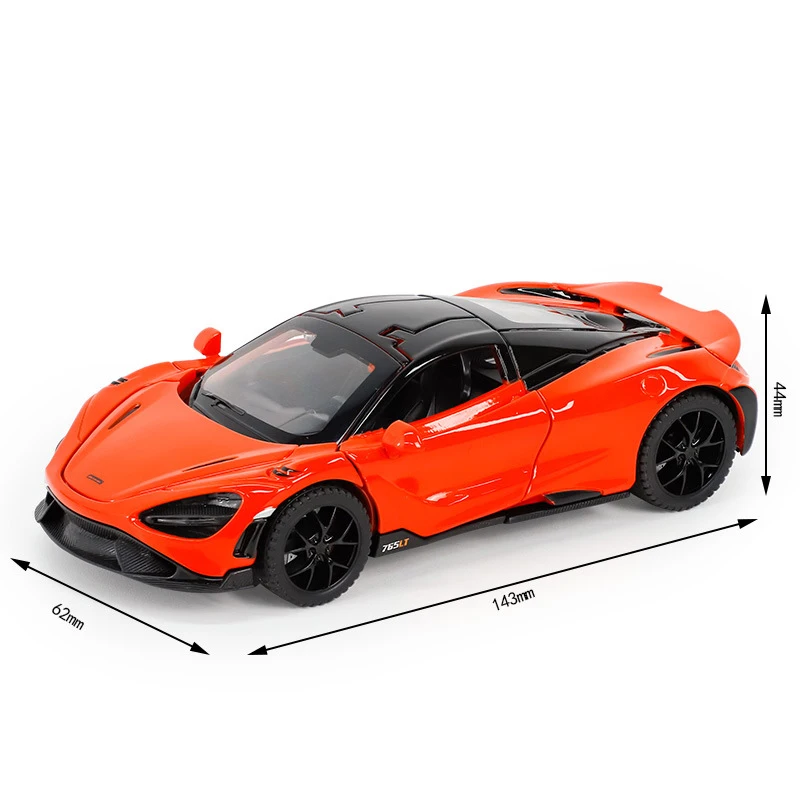 1: 32 Malaren 765TL Fast and Furious 7 Alloy Car Model Diecasts Toy With Sound and Light Vehicles Decoration Toys For Kids Gift