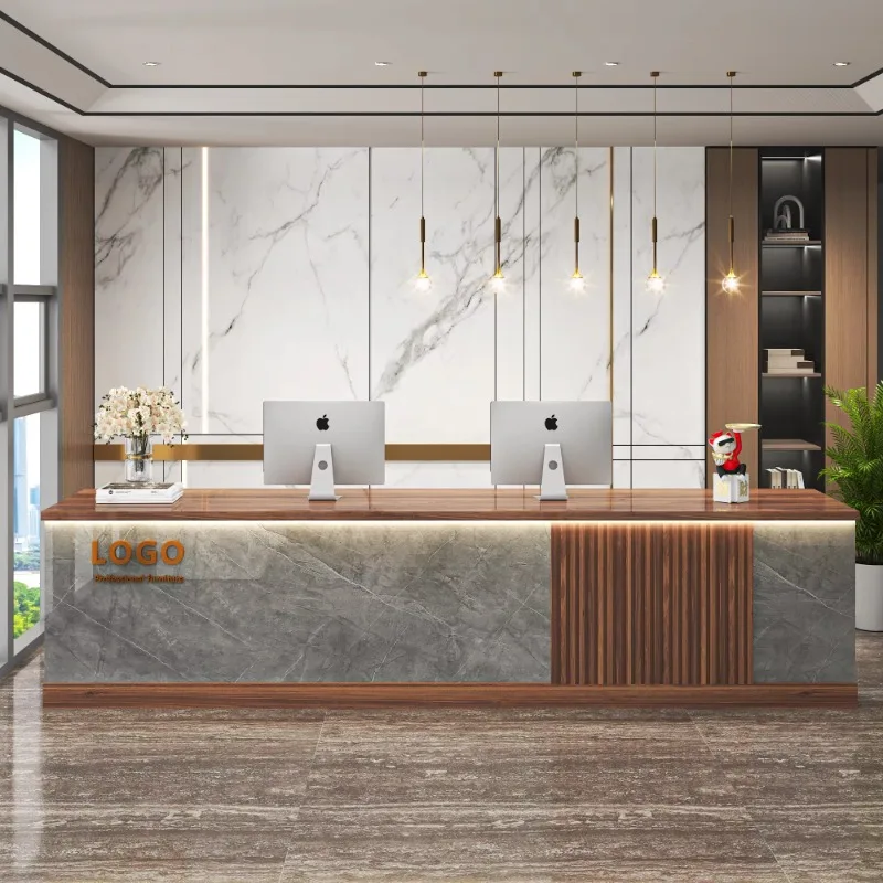 مكاتب الملحقات الحديثة الفاخرة الاستقبال صالون تجميل مكتب الاستقبال الديكور Escritorio De Recepcion الأثاث التجاري