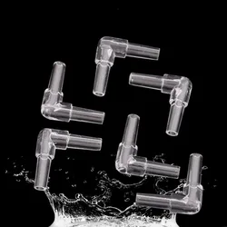 20pcs/lot 4mm L Shaped Plastic Connector Two Ways Aquarium Fish Tank Air Pump Connector Control Valve Air PipeTube Acessorios