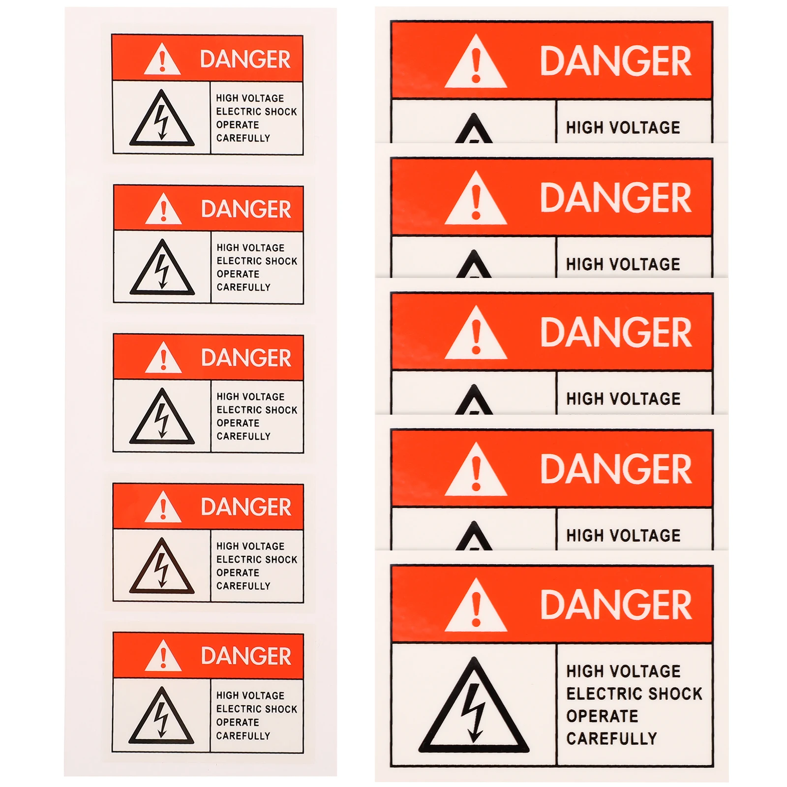 10pcs Warning Stickers Adhesive Backside Safety Sign Clear Large Text Fragile Handle Care Decal For Boxes Moving Home Office