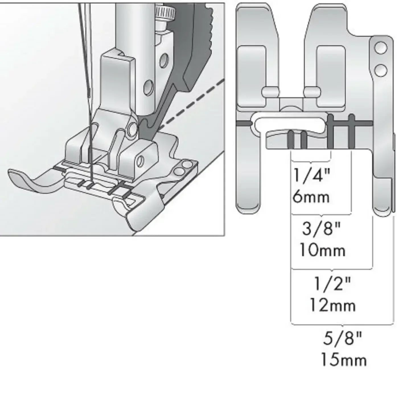 Seam Guide Foot #820772096 for Pfaff Hobby 1042 1040 1032 1030 1022 1020