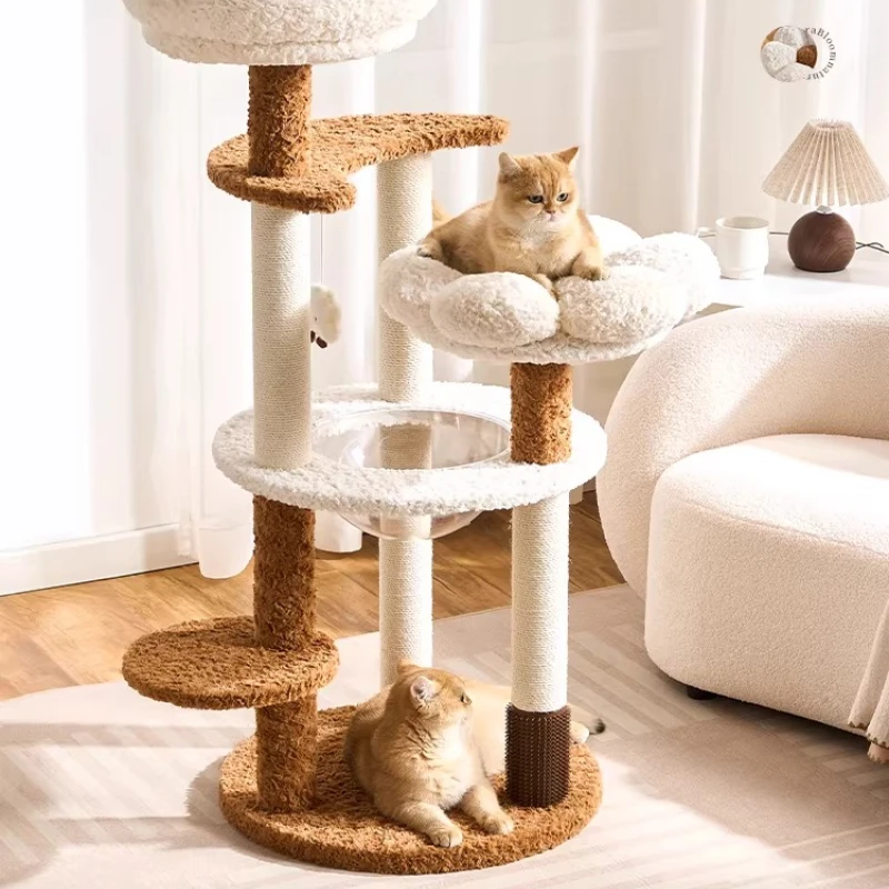 

Scratcher Mat Cat Tower Shelves Wooden Scrapers Accessories Sandbox Cat Tower Things Towers Rascador De Gatos Pet Furniture