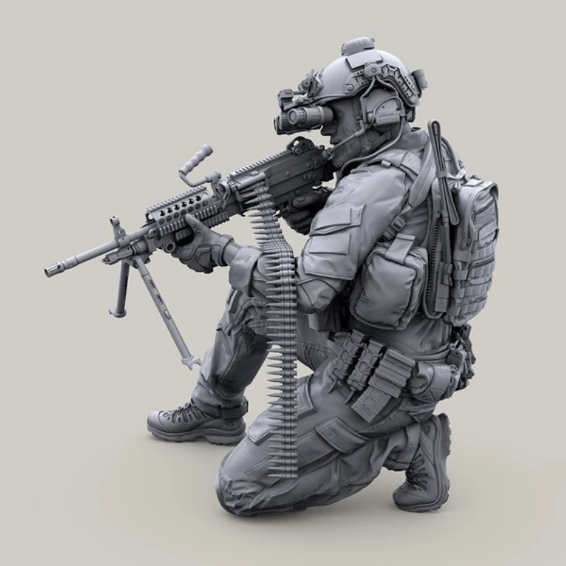 1/35 Resin Figure US Special Forces/MARSOC Modern Soldier in Action with GPNVG-18 Panoramic Night Vision Goggles Self-Assembly C