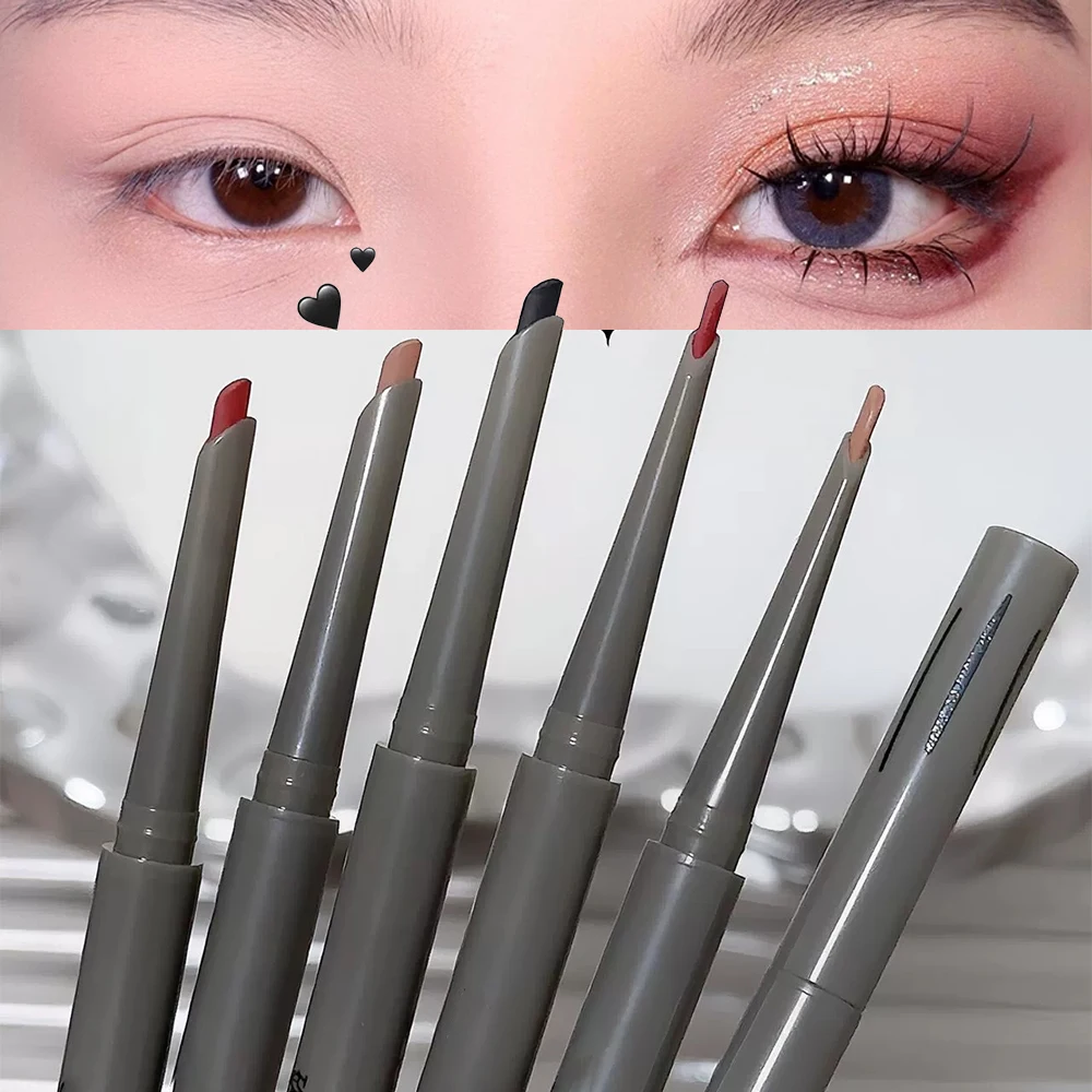 Gebogener Eyeliner-Gel-Stift, seidig, matt, schwarz, rot, wasserfest, langlebig, glatt, leicht zu färben, für Augen-Make-up, Kosmetik – Detail 2