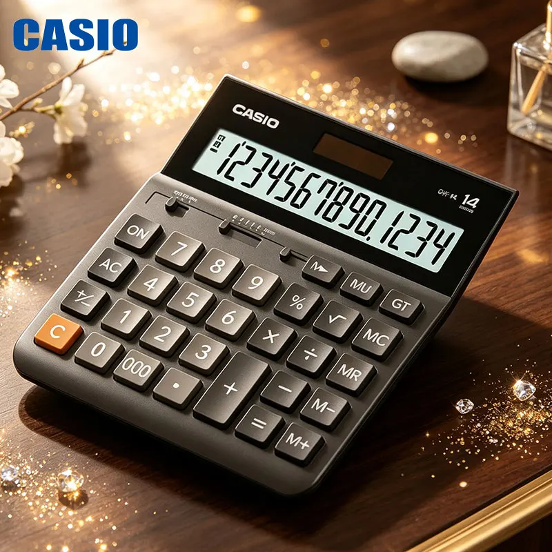 Casio DH-14/MH-12/fx-82ES/GX-14B Low-noise silent business calculator for bank tellers' daily settlement transactions