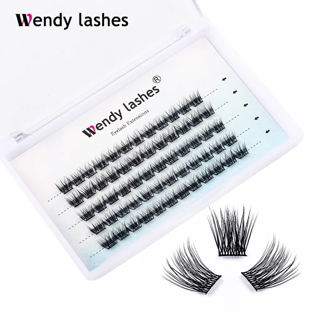 Wendy Lashes Cluster Eyelash Extension DIY Natural Style Eyelashes Pieces Handmade Individual Fake Eyelashes Bundles Makeup