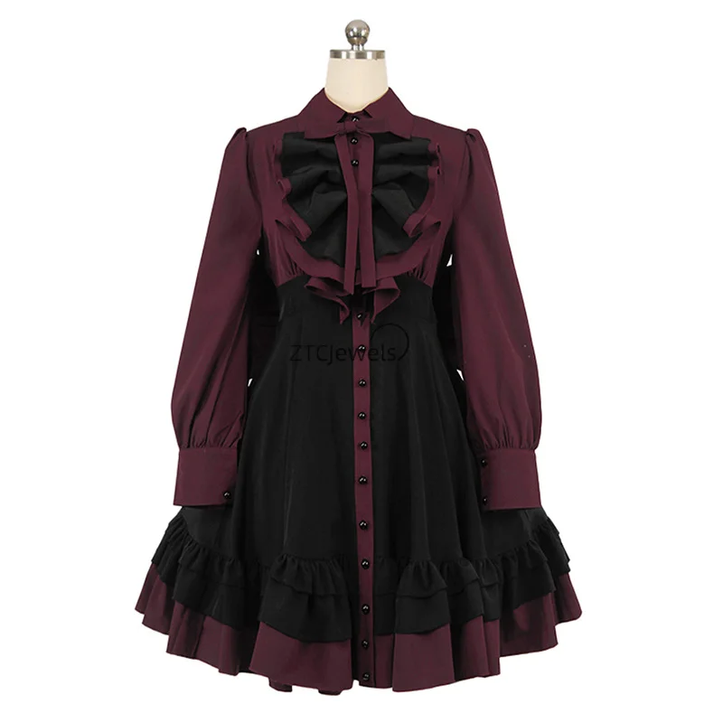 

2026 New Gothic Butterfly Knot Dress Renaissance Steam Punk Cosplay Costume Medieval Style Women's Fashion Elegant Gown