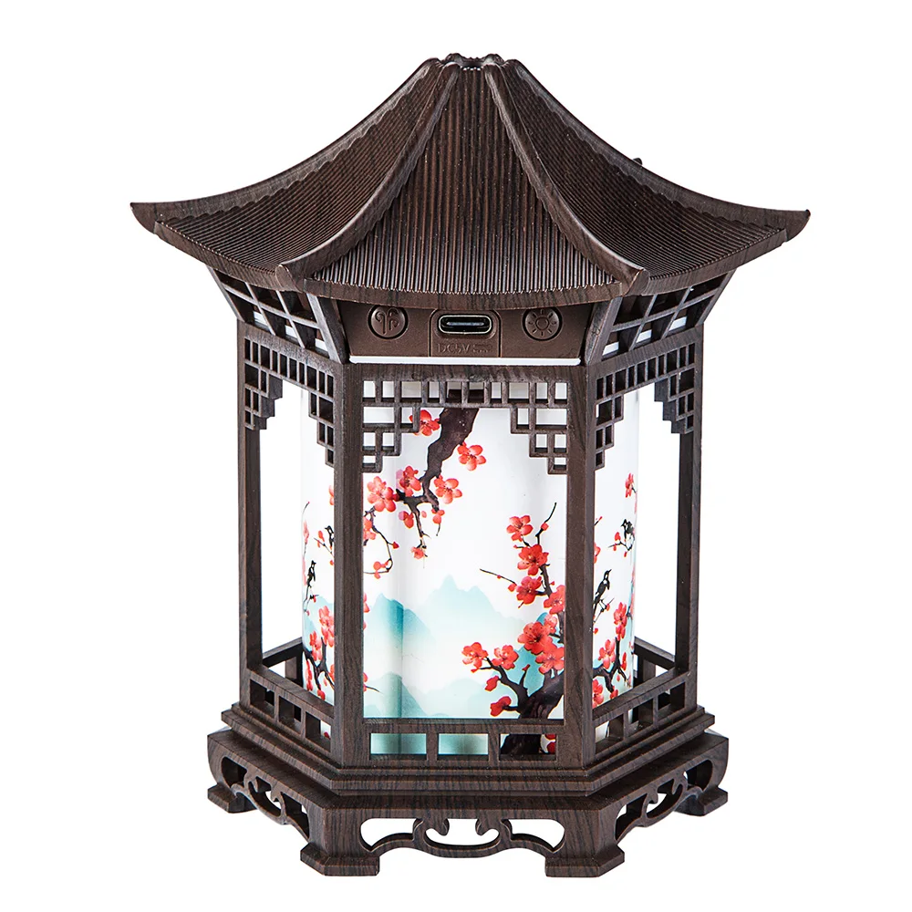 Neuer Kleiner Pavillon-Luftbefeuchter mit Nachtlicht im Chinesischen Stil, USB-Tragbarer Luftbefeuchter für Zuhause, Büro und Auto – Detail 2