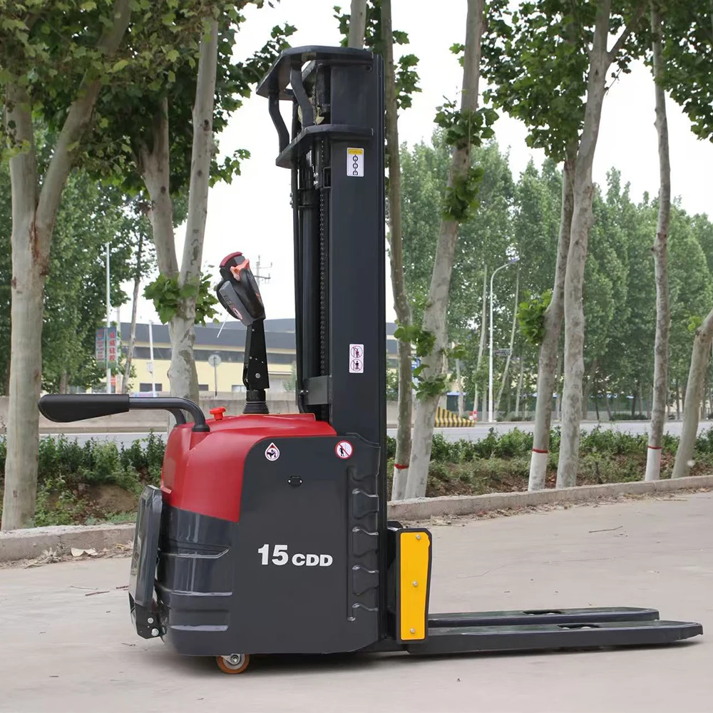 Factory Direct Electric Stacker Machine 1.5Ton 2Ton Walking Stacker Forklift Manual Pallet Stacker for Warehousing