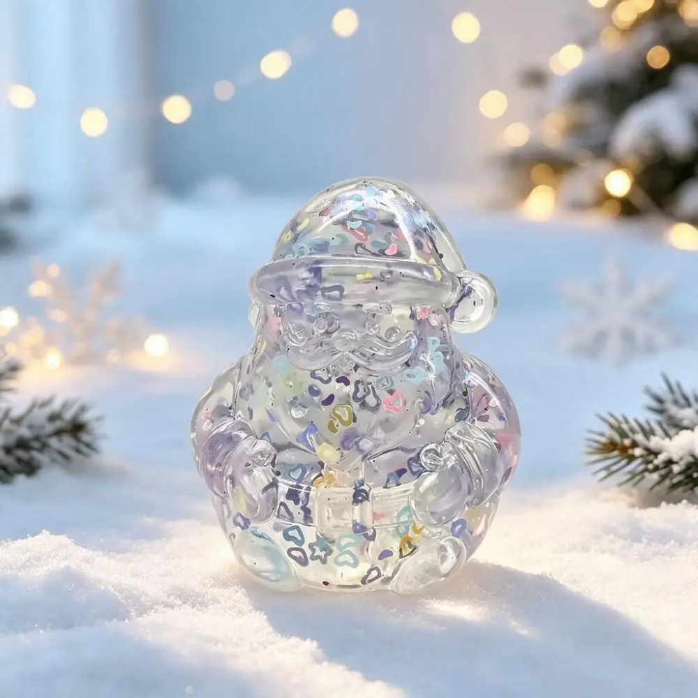 Christmas Tree/Santa Claus Shape Christmas Pinch Squishy Toy Glitter Slow Rebound Xmas Anti Stress Squeeze Toy TPR With Sequins