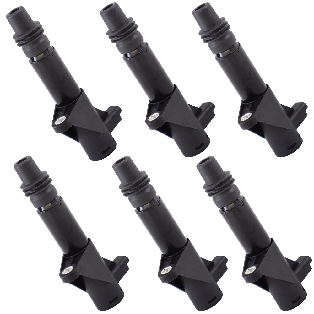 

Set of 6 Ignition Coils for Citroen C5 C6 Peugeot 406 407 607 Renault Laguna V6 3.0L 2000-2009 OEM 9633001580 9664401880 597094