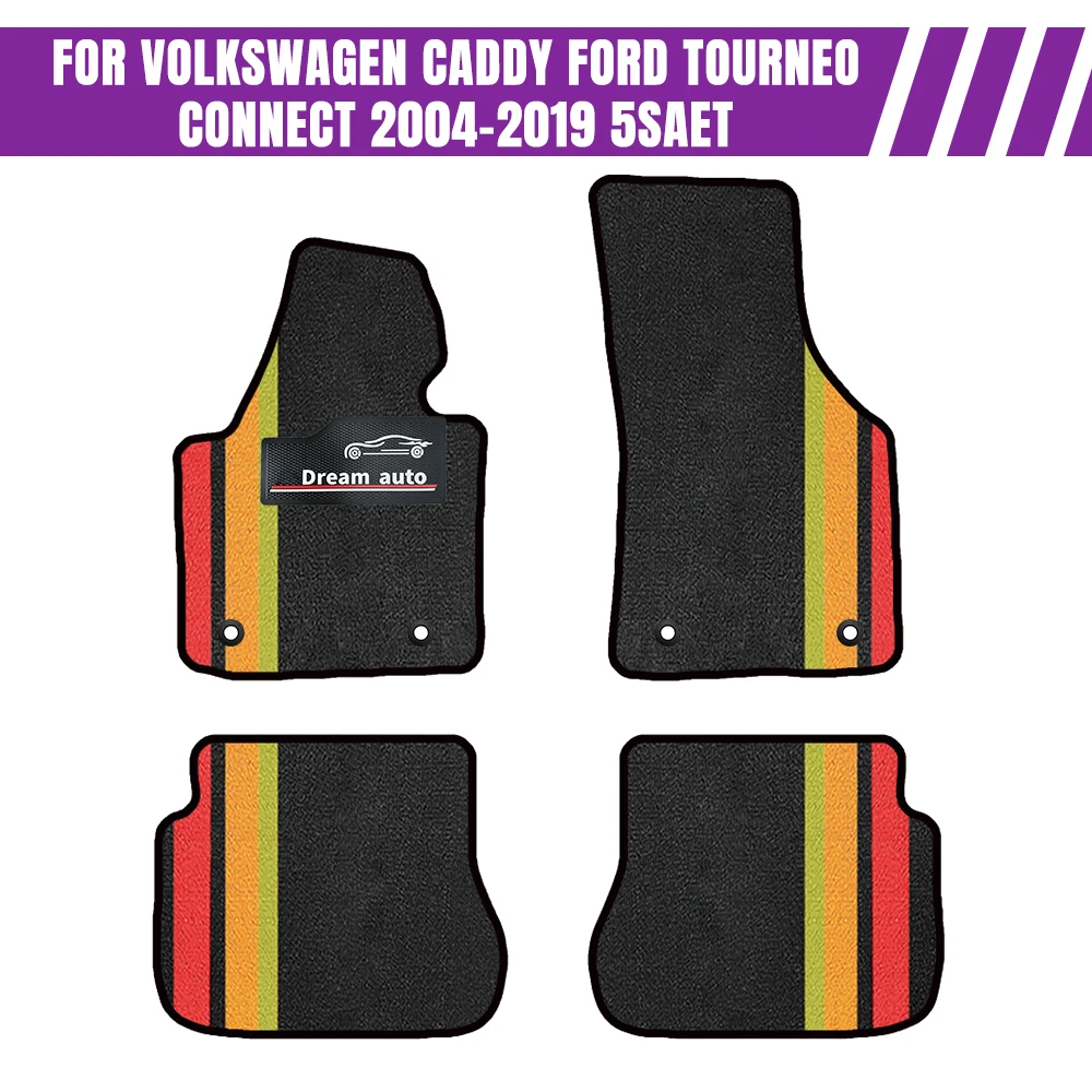 

Car Mats With Buttons Waterproof Non-Slip For Ford Tourneo Connect 2004–2019 5saet Car-Specific Mats Floor Mats Car Accessories