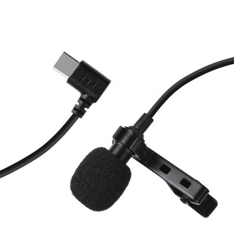 

Clip Collar Lavalier Microphone USB Type C Mic for Smartphone Recording