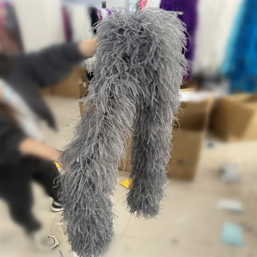Châle Boa en plumes de dinde moelleuses, 2Yards, 120g, ruban de Plumes Châle Boa en plumes de dinde moelleuses, 2Yards, 120g, ruban de Plumes