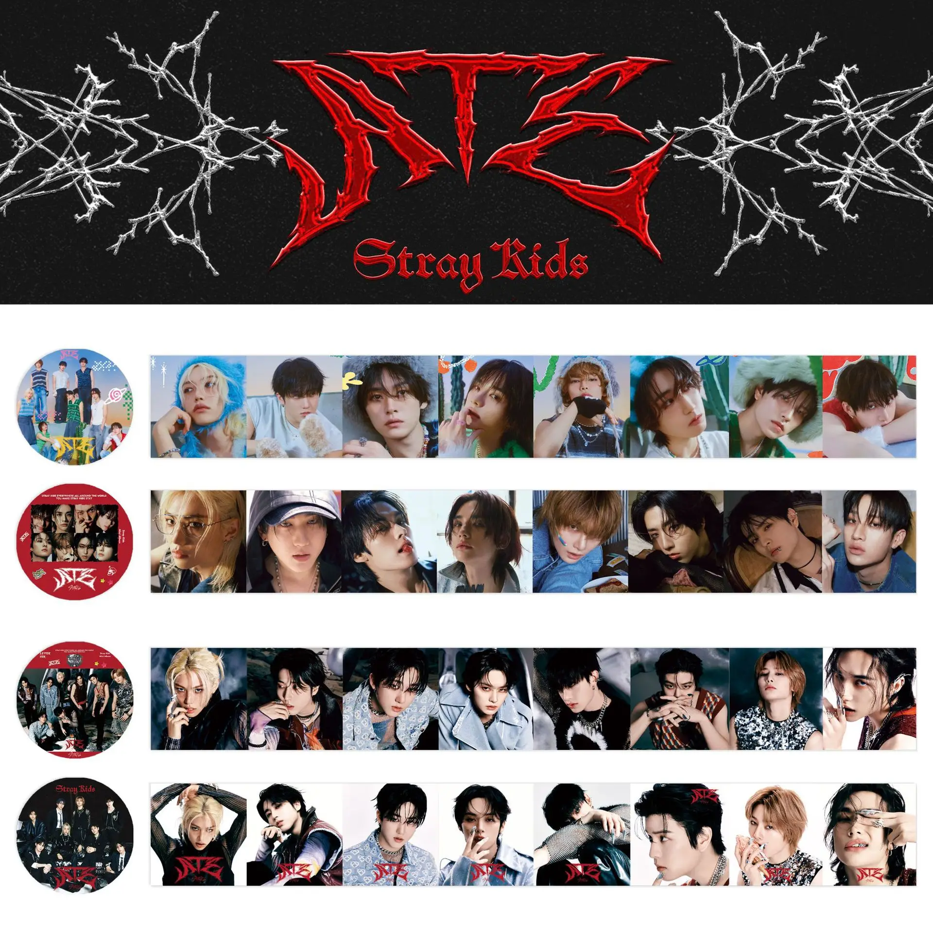 

Клейкие ленты Washi Stray Kids ATE с Хёнджином, Ли Ноу, Феликсом, Сонгмином, Ханом, I.N, Чанбином, Банчаном, K-pop фотостикеры для скрапбукинга, подарков и DIY-проектов
