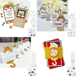 Animal Fox Rabbit Tiger Clear Stamps and Metal Cutting Dies For Card Making Transparent Seals Set Paper Embossing Stencils Craft