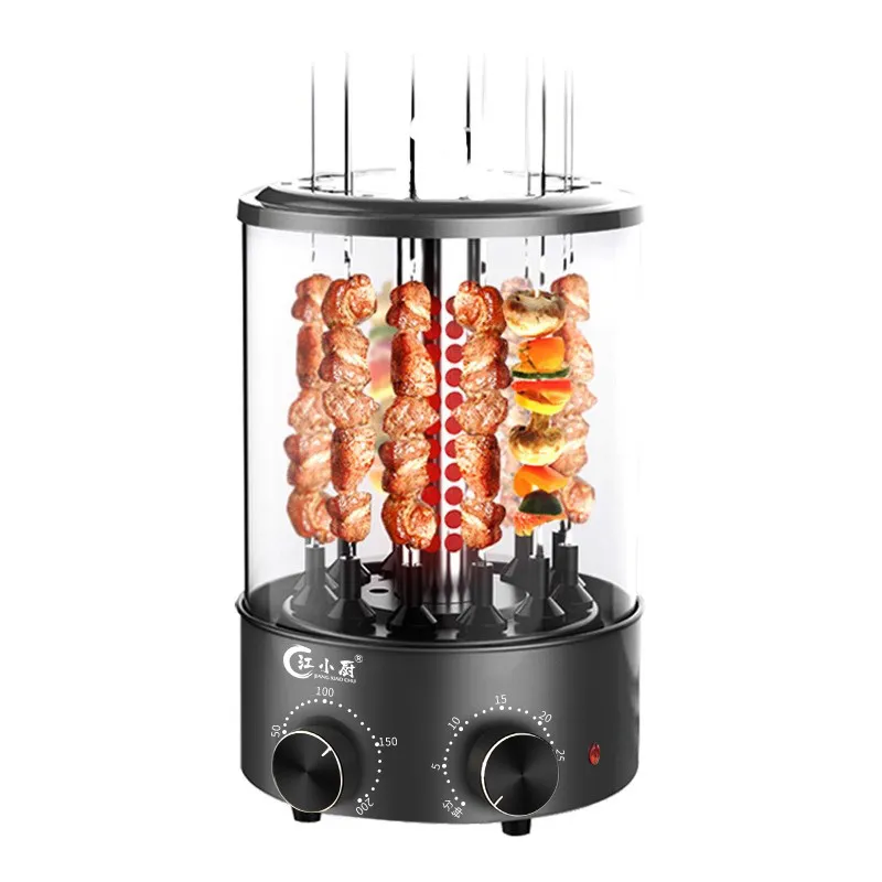 AOLIVIYA Visual Electric Skewer Machine Automatic Rotating Smokeless BBQ Grill Household Meat Cooker Specialty Tools view 3
