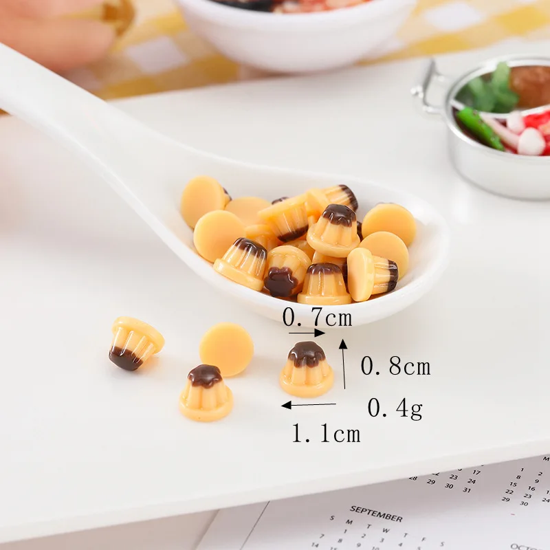 5 قطعة صغيرة هلام بودنغ الشوكولاته بودنغ محاكاة الحلوى DIY بها بنفسك دمية الغذاء اللعب إكسسوارات دمي ديكورات ديكور المنزل #3