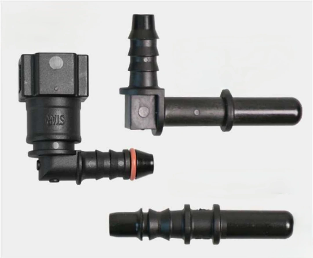 

3pcs Car Fuel Line Coupler Hose Quick Connect 7.89 Rubber Nylon Oil Line Pipe Adapter Disconnect Release Hose Plug Connector