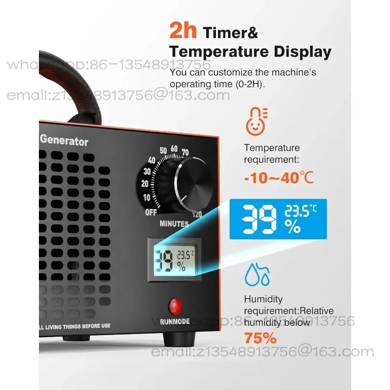 Ozone Generator 60000mg/h Ozone Machine Air Purifier Cleaning Odor Remover High Capacity Commercial/Industrial Ozone Generator