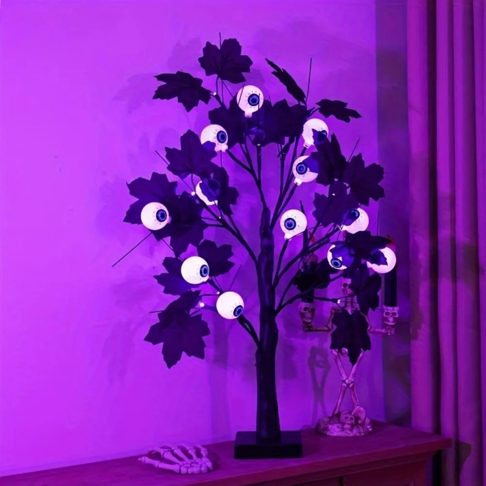 Halloween decorative eyeball LED tree light props ornament party horror scene layout atmosphere light ornament