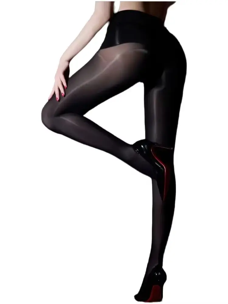 50-90KG Oversized Seamless Glossing High Waist Horse Socks Men Autumn Pantyhose Elastic Crotch Cross Border Trousers New Plus