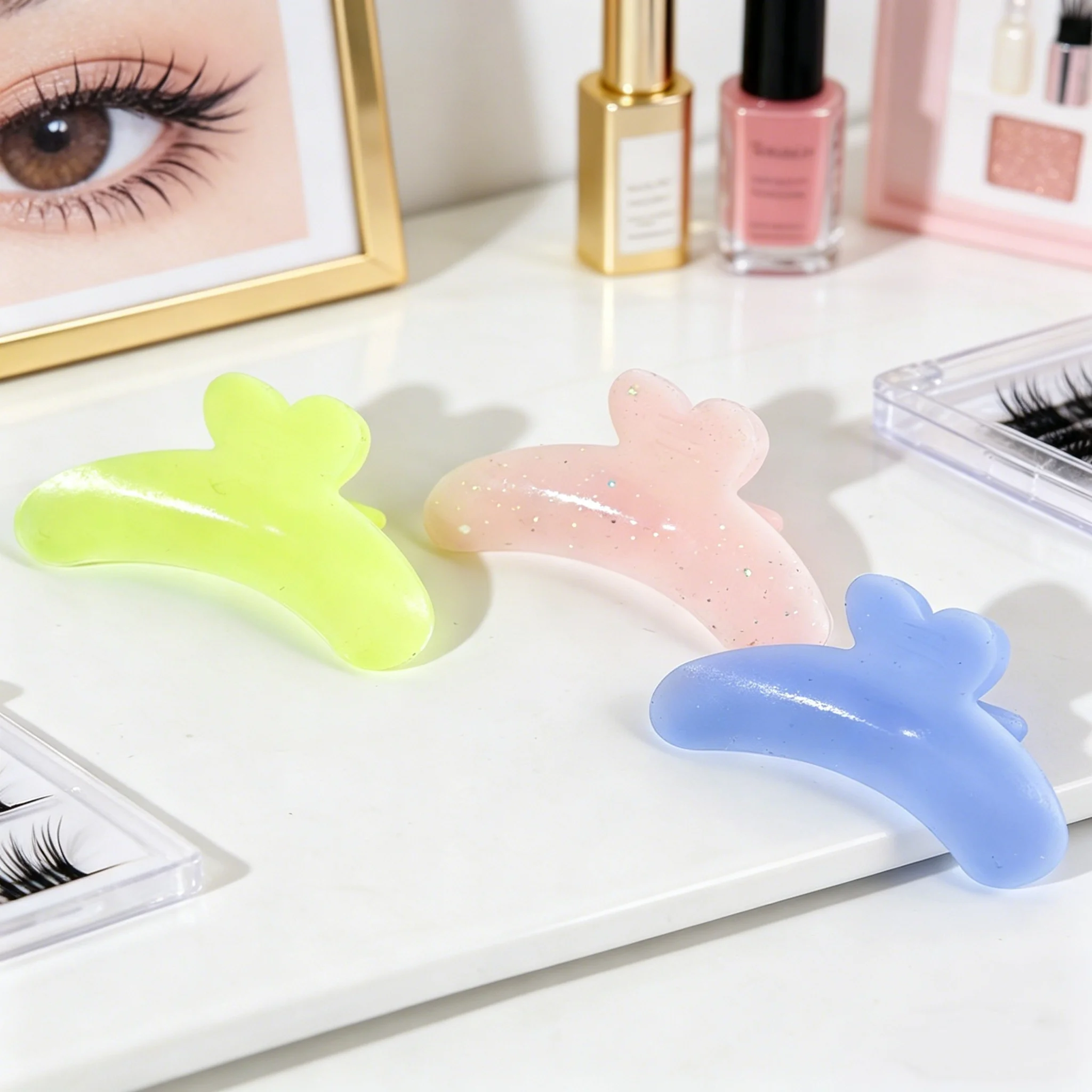 1Pair Silicone Eyelash Lifting Pads Professional Lash Perm Shields 3D Eyelash Curler Applicator Extension Makeup Tools Accessory