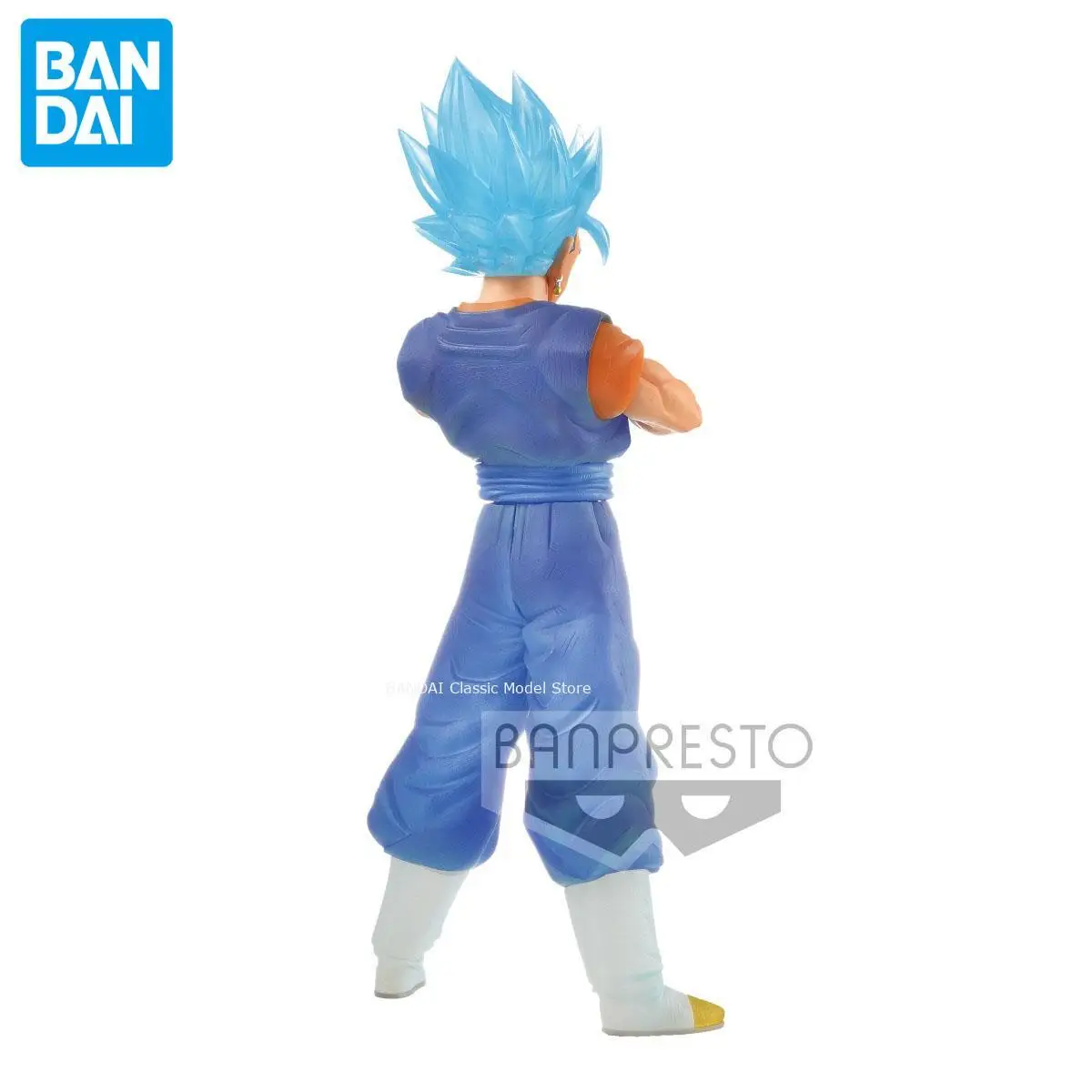 20Cm Genuine Official Original Bandai Banpresto Clearise Dragon Ball Super Saiyan God Vegetto Gogeta Anime Collectible Model