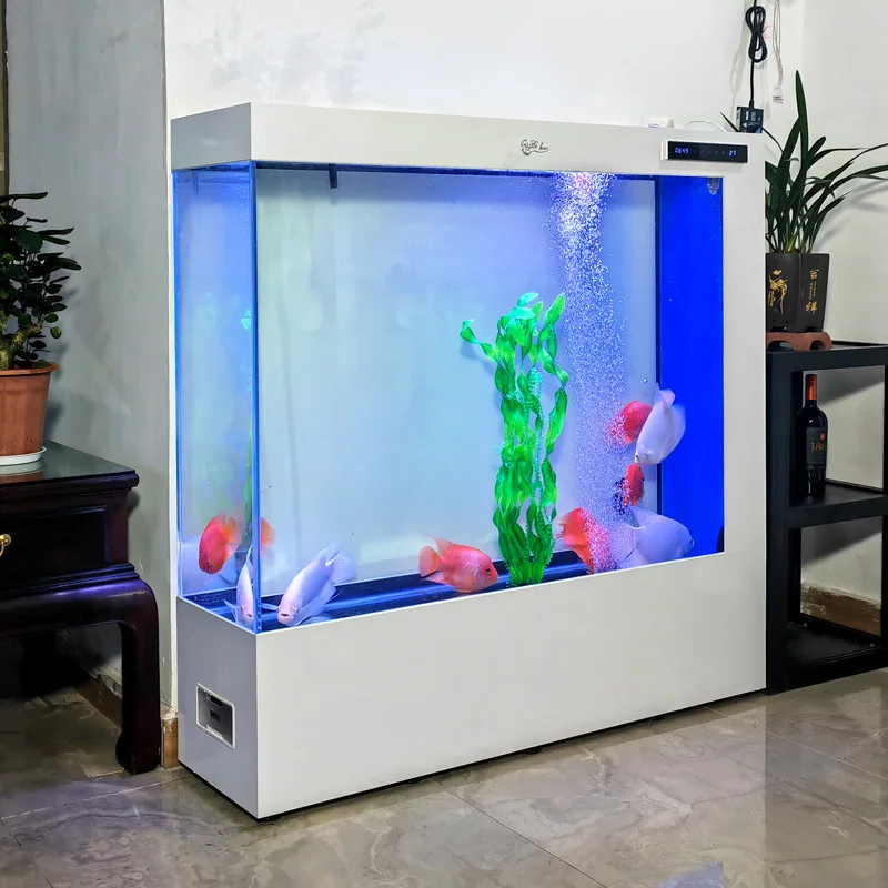 

Simple screen partition ultra-white fish tank household living room large integrated water-free