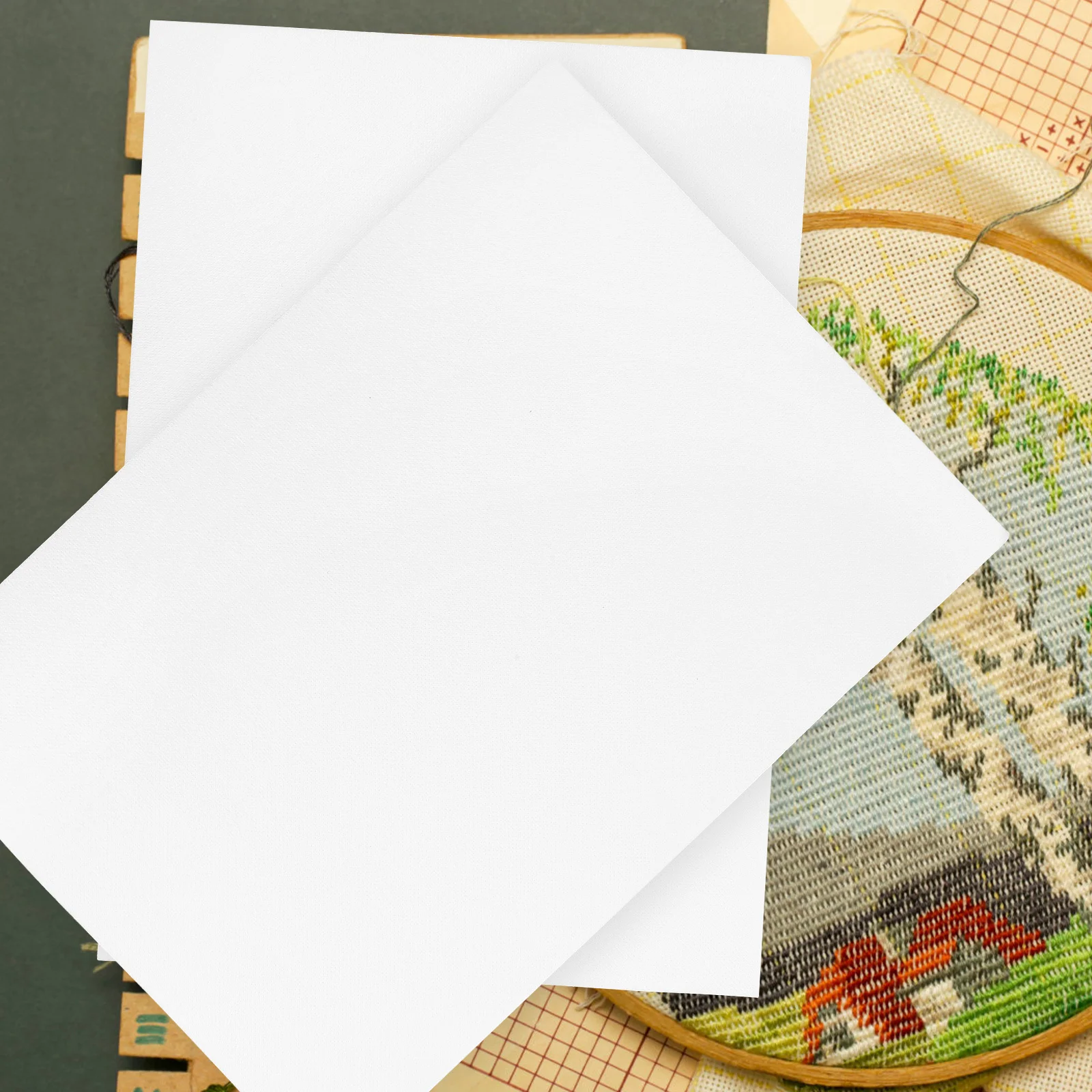 

6Pcs Embroidery Water Soluble Sheet Non-Woven Fabric Durable Tearable Stabilizer for DIY Sewing Projects T-Shirt Shoe