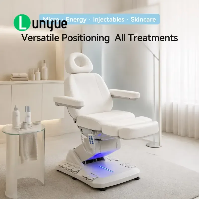 Four Motor Electric Beauty Chair Tilting Rotating Foot Control Professional Treatment Bed Sofa for Spa Clinic