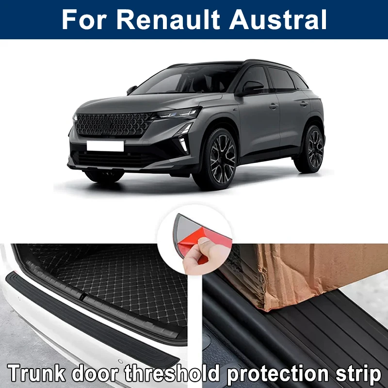 Car Trunk Sill Anti-scratch Guard Strip For Renault Austral - Rear Bumper Rubber Protector Decorative Cover Sticker