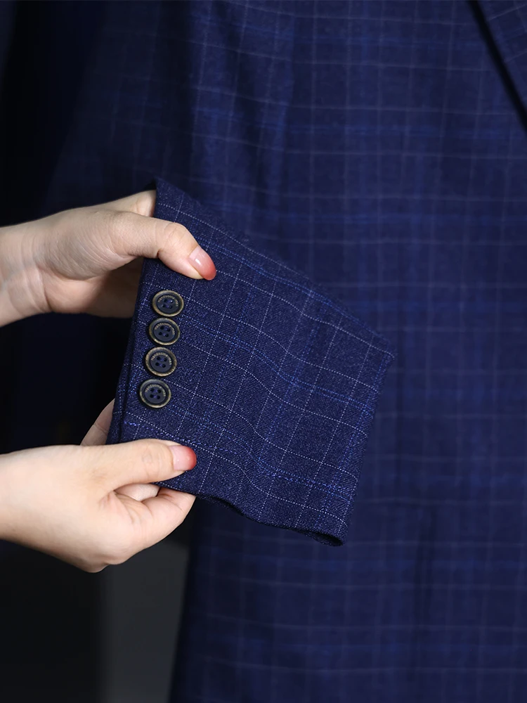 Homesi ربيع الخريف الرجال عادية Faion الأزهار منقوشة طوق مسطح دعوى Jaet الشباب ular فضفاضة تناسب طويلة Sve Thi