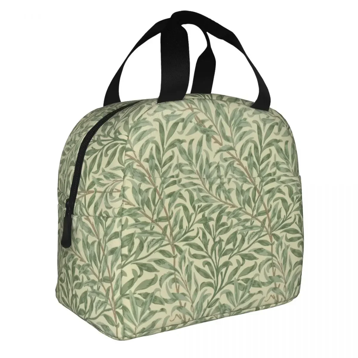 William Morris Willow Boughs Insulated Lunch Bag Thermal Bag Meal Container Vintage Green Plant Portable Tote Lunch Box Food Bag