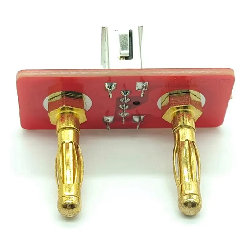 AA73 2X USB منفذ مع 19.05 مللي متر مسافة الموز التوصيل تيار مستمر امدادات الطاقة إلى USB 5 فولت مخرج التوصيل شحن الهاتف الاختبار الحالي