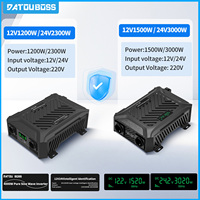 DATOUBOSS 220V 240V Pure Sine Wave Car Inverter 12V 1200W 24V 2300W Dual Voltage Input 12V 24V Auto Switching RV Modification
