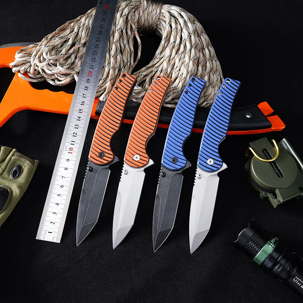 

Высококачественный портативный складной нож D2, лезвие G10, ручка, открытый кемпинг, охота, фруктовый нож, мытье камня, режущие ручные инструменты