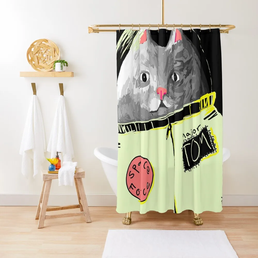 

Major Tom of Space Force Shower Curtain Shower For Bathrooms Shower For Bathroom Waterproof Bath And Anti-Mold Curtain