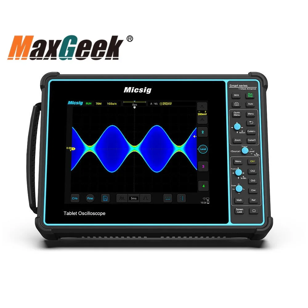 

Maxgeek Micsig SATO1004 100MHz 1GSa/s Automotive Oscilloscope 4CH Tablet Oscilloscope with 8 Inch LCD Screen