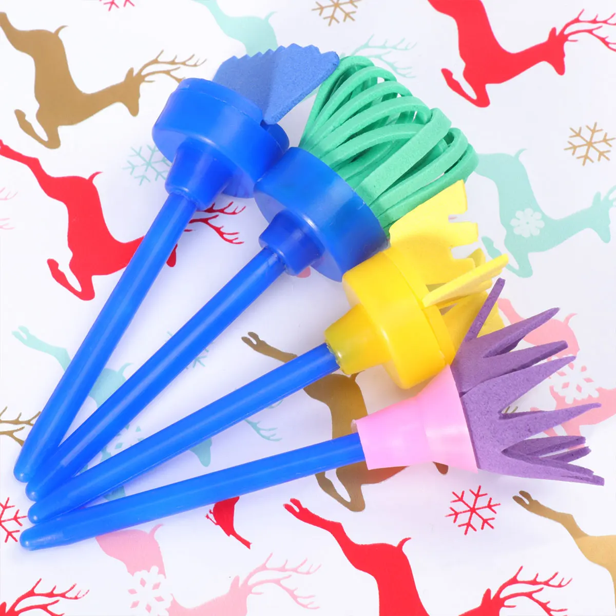 8 Buah Kit Rol Spons Busa Premium Alat Anak Rol Cat Anak Kuas Gambar Grafiti Portabel