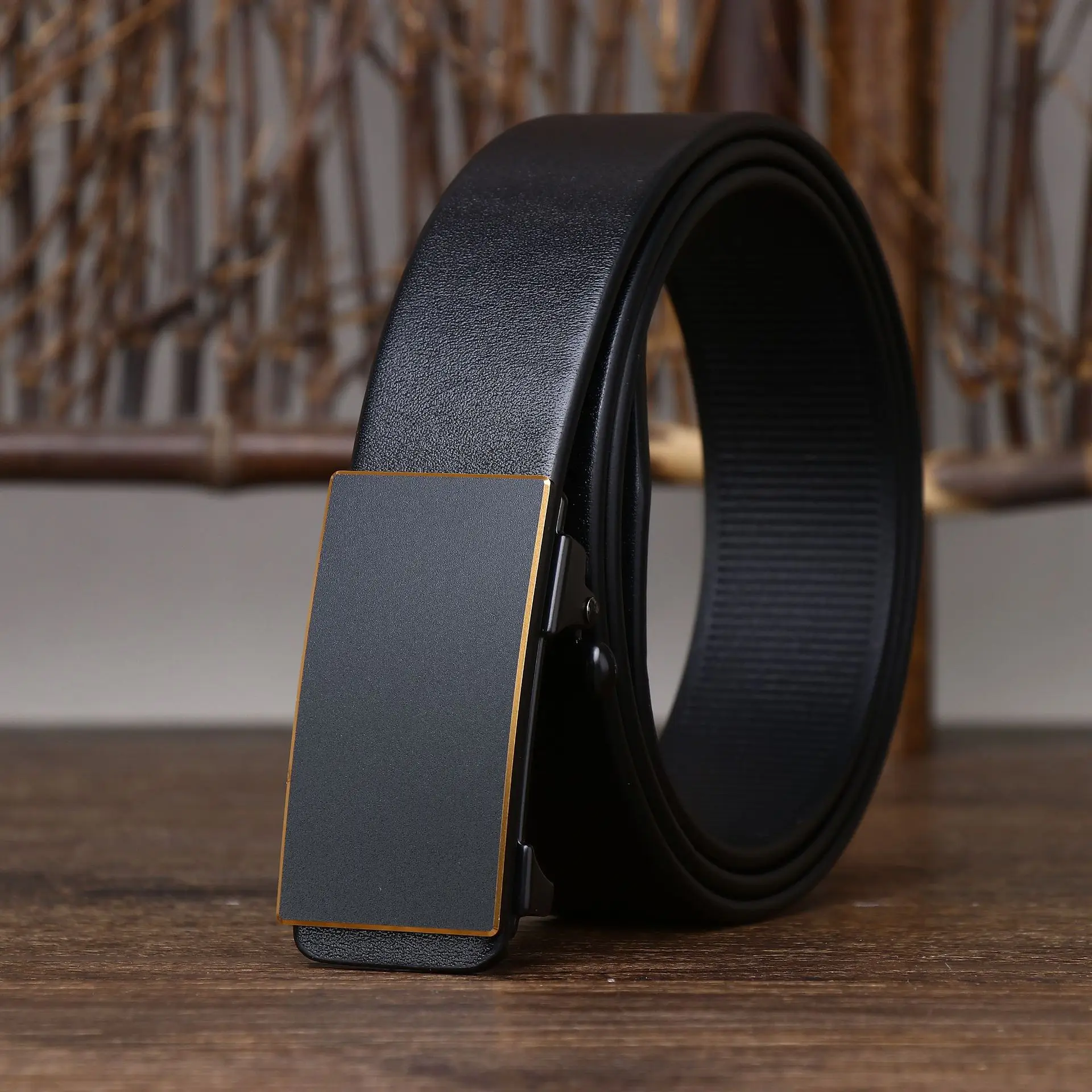 

Minimalist casual business style automatic buckle belt men's genuine leather fashionable all-match formal suit trousers belt