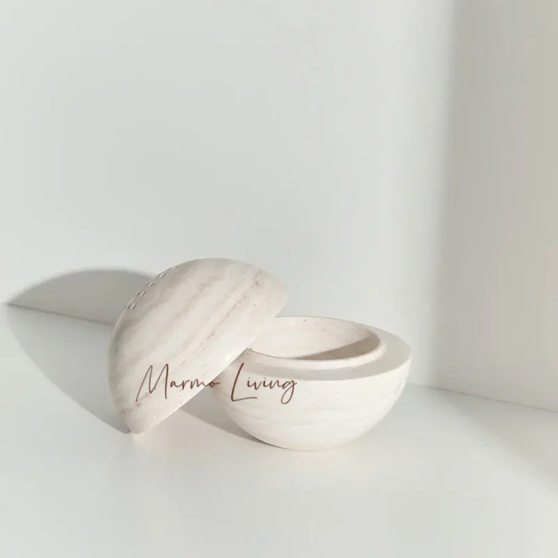 Silent Wind Yellow Cave Stone Moxibustion Aromatherapy Stove Soft Decoration Villa Natural Marble Ornament Customization