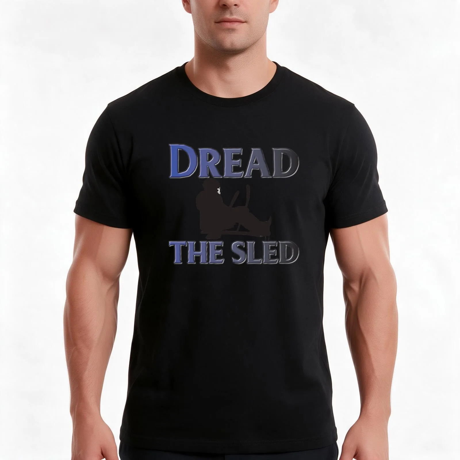 Dread the sled hockey T-Shirt Summer Casual Cotton Tee Oversized Streetwear Tops Vintage Graphic Print Unisex Men Women