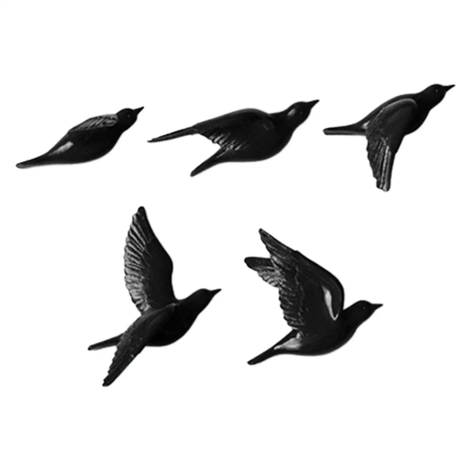 Wall Hanging Statue Flying Birds Resin Sculpture for Living Room Decoration Aesthetic Home Decor Ornament Easy Install