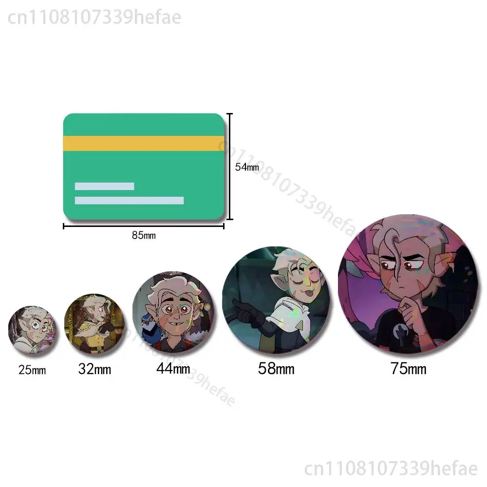 T-The O-Owl House Hunter Pin Tinplate Round Brooch Cosplay Nijigen Otaku Culture Badges 58mm 44mm 32mm 75mm 25mm