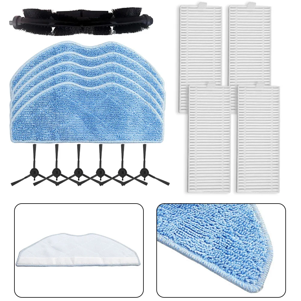 1 Set Main Side Brush Filter Mop Cloth Kit For Tefal For X-plorer Serie 75 S+ RG8597W Vacuum Cleaner Accessories