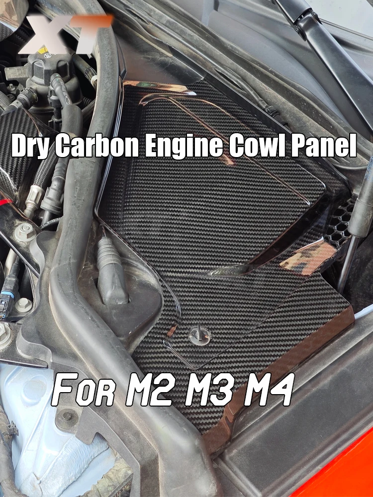 

LHD&RHD For BMW 2021+ M2 G87 M3 G80 G81 M4 G82 G83 Real Dry Carbon Fiber Engine Cowl Panel Inner Hood Bonnet Trim Set Matt