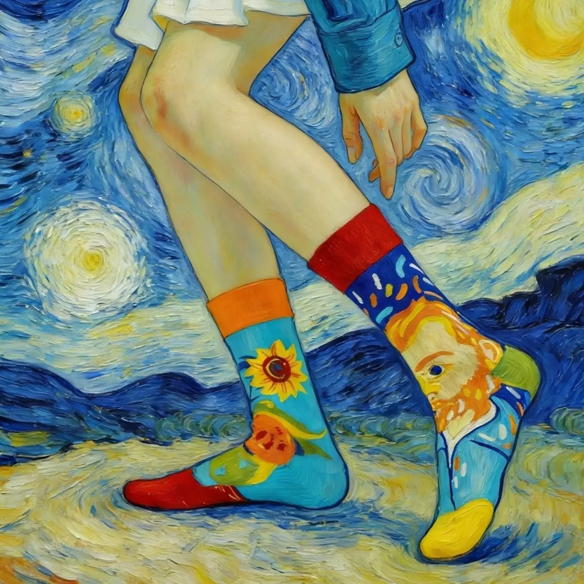 1 Par de Calcetines Originales AB Tide para Hombre y Mujer, Calcetines de Tubo Medio-Alto Coloridos, Calcetines Misteriosos de Algodón con Diseño Alien, Vaquero, Payaso, Bomba, Unisex