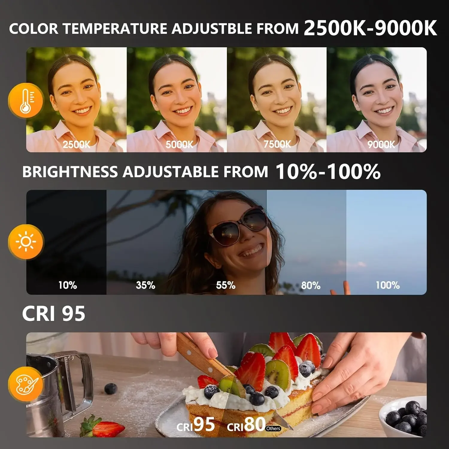Magnetic Selfie Light 360° LED Ring Fill Light with Mirror for MagSafe iPhone Ideal for Selfies Vlog and Video Calls